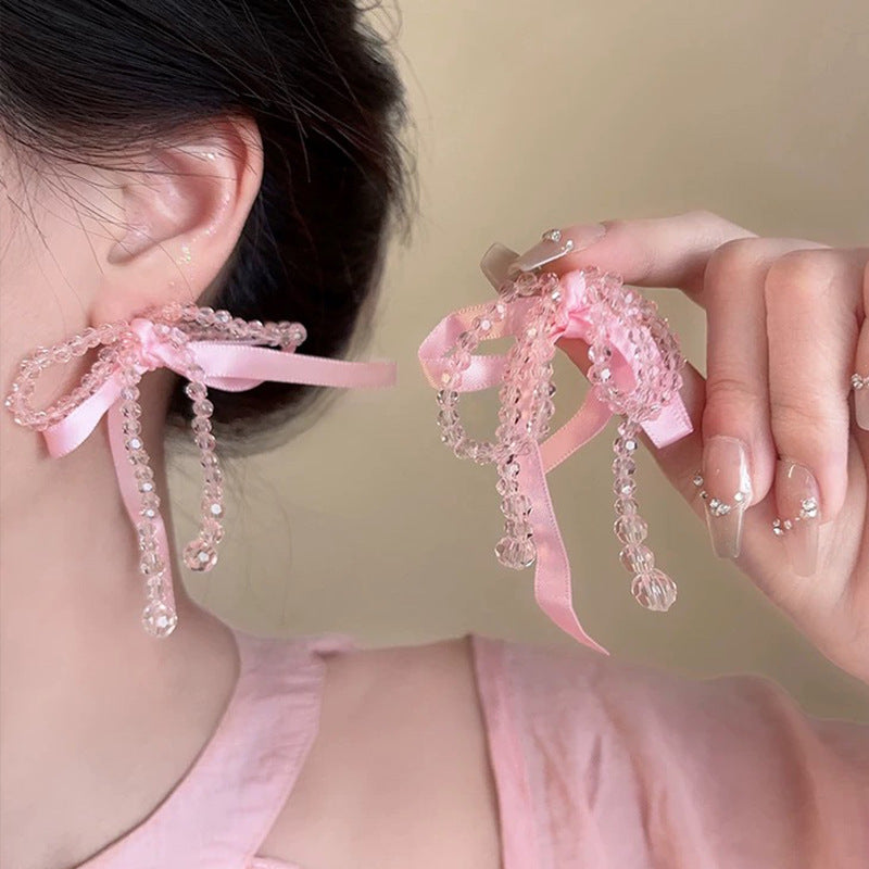 Artificial Beads Beaded Contemporary Drop Earrings
