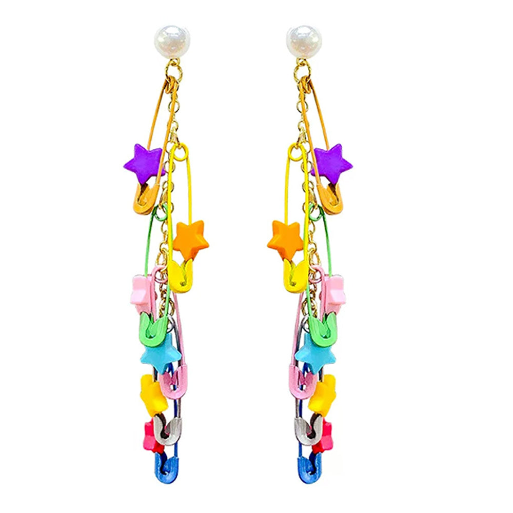 Star Shaped Drop Earrings