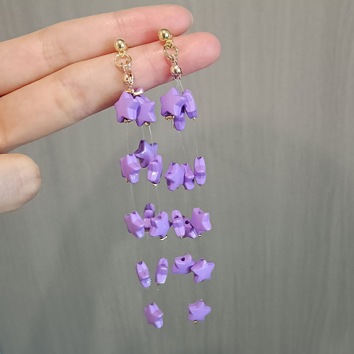 Star Shaped Drop Earrings
