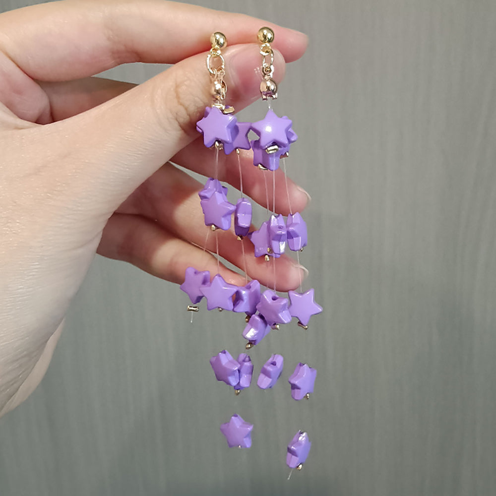 Star Shaped Drop Earrings