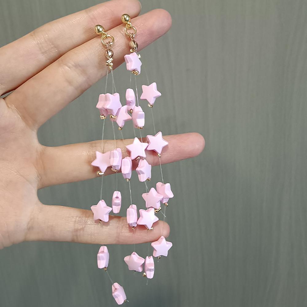 Star Shaped Drop Earrings