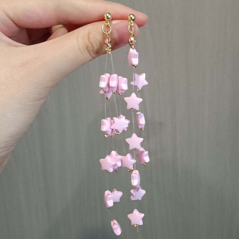 Star Shaped Drop Earrings