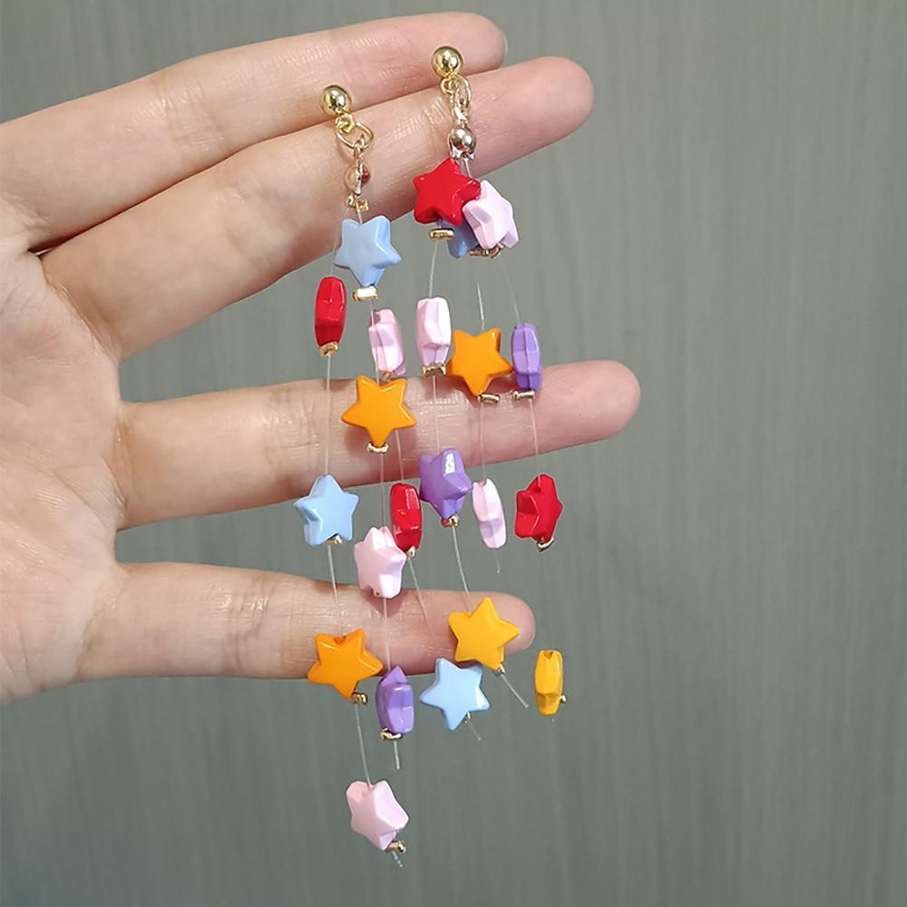 Star Shaped Drop Earrings