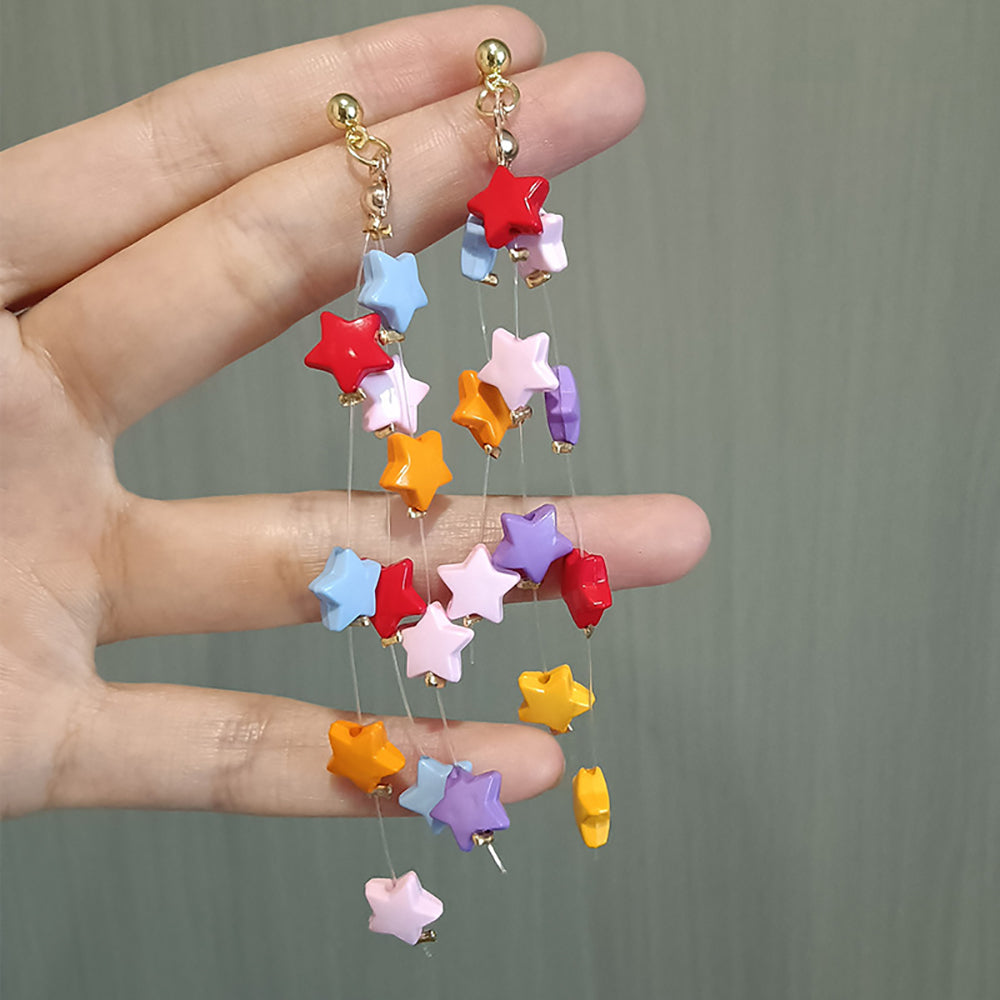 Star Shaped Drop Earrings
