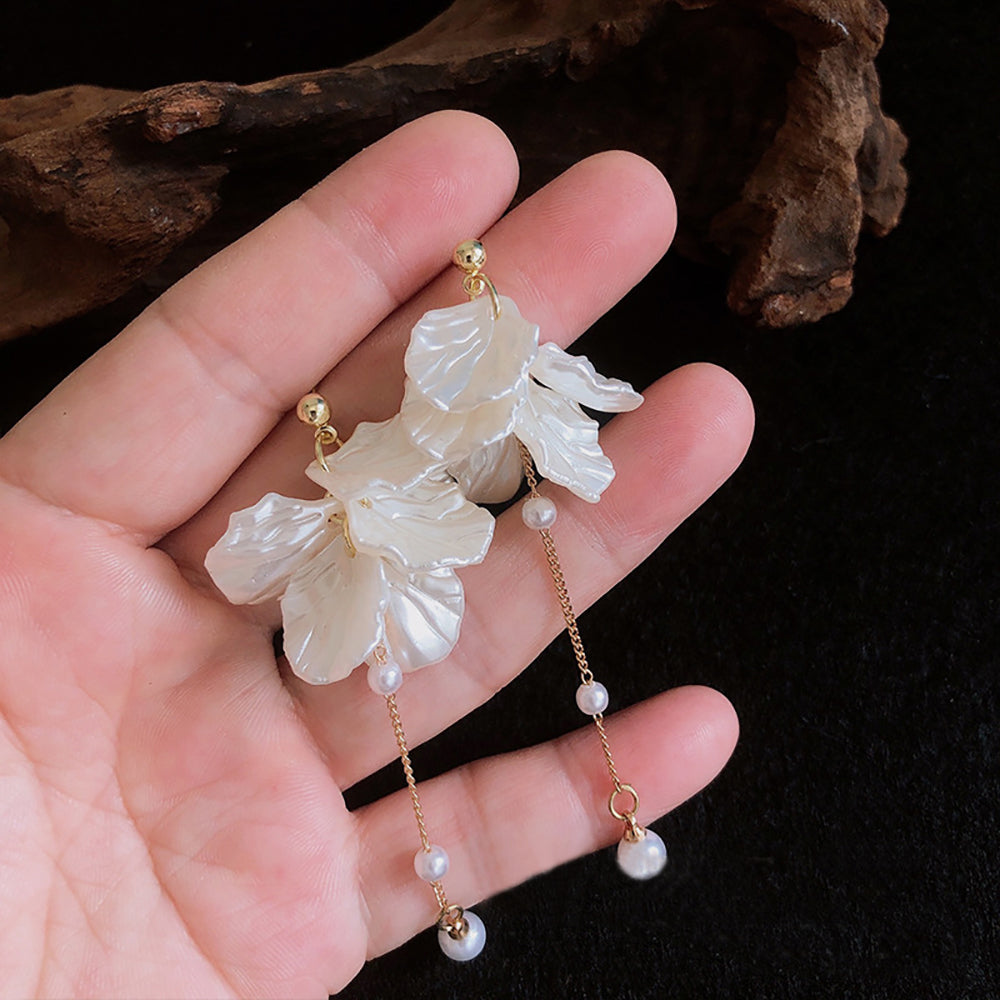 Leaf Shaped Drop Earrings