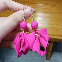 Leaf Shaped Drop Earrings