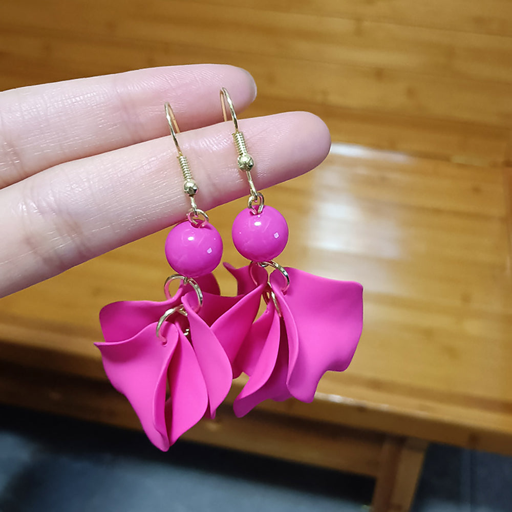 Leaf Shaped Drop Earrings
