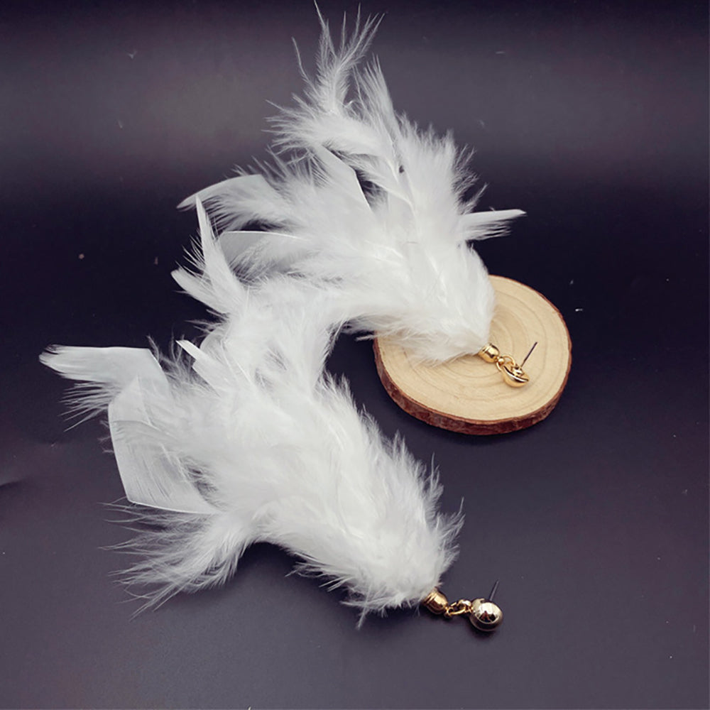 Feather Shaped Drop Earrings