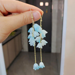 Leaf Shaped Drop Earrings
