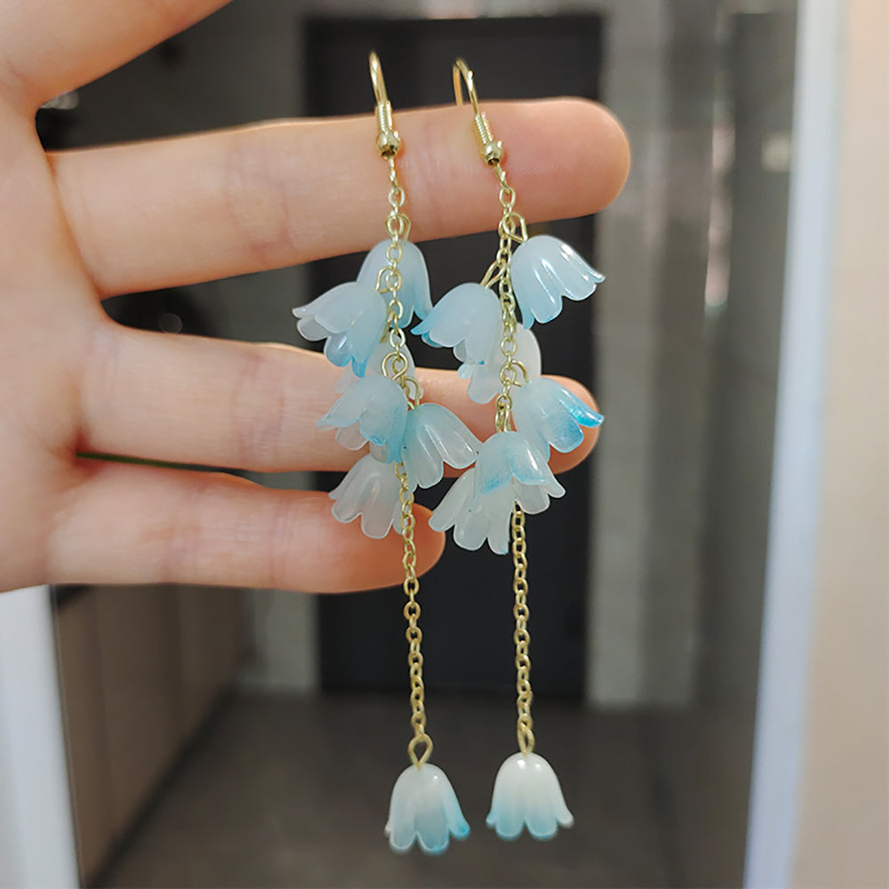 Leaf Shaped Drop Earrings