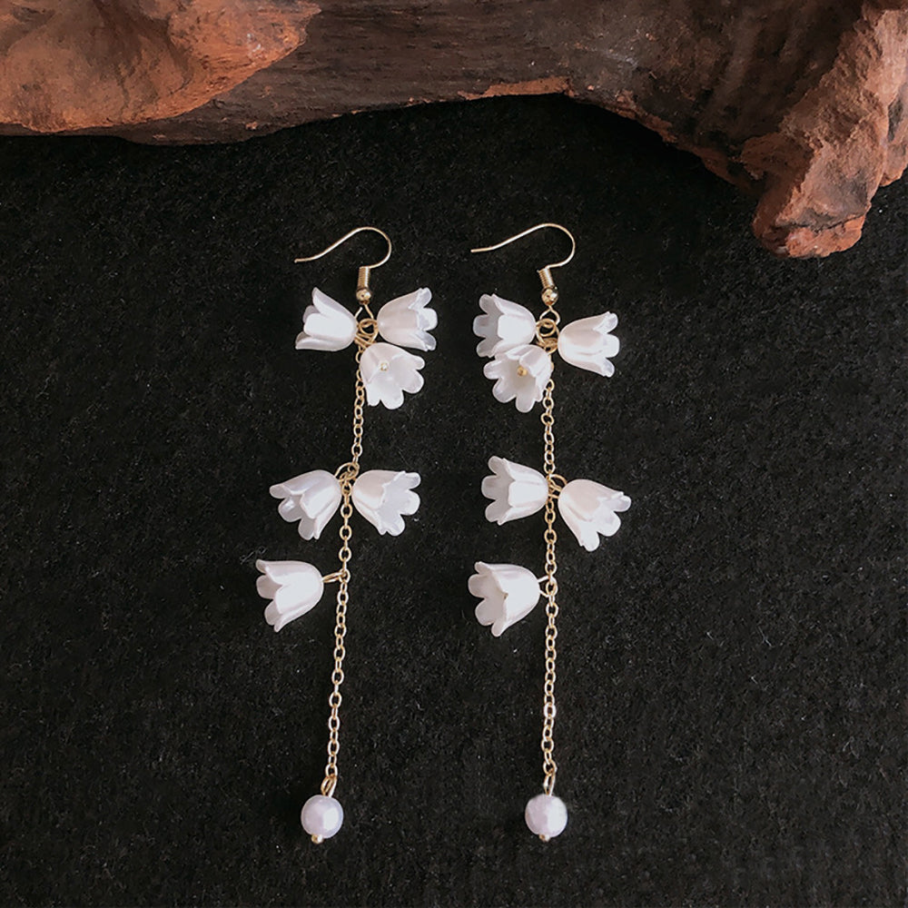 Leaf Shaped Drop Earrings