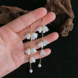 Leaf Shaped Drop Earrings