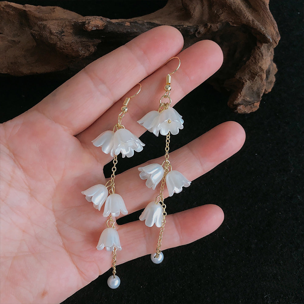 Leaf Shaped Drop Earrings