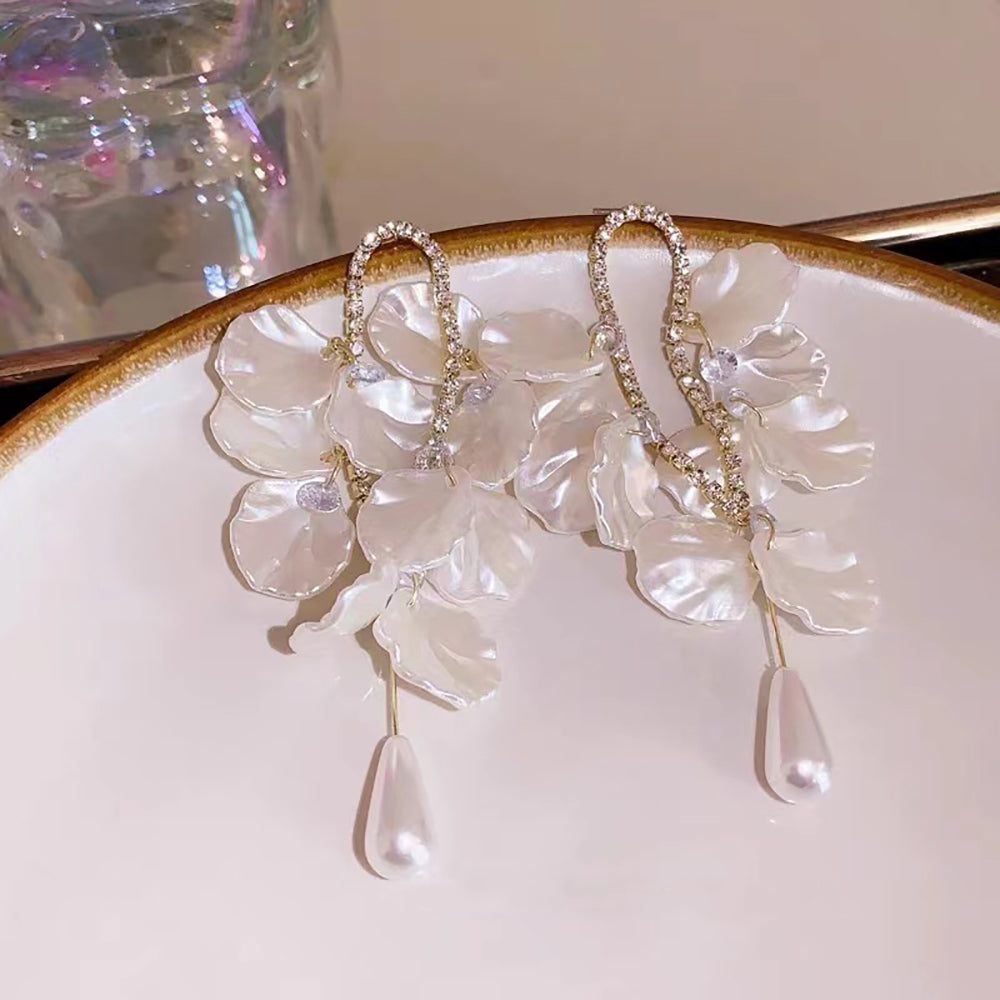 Leaf Shaped Drop Earrings