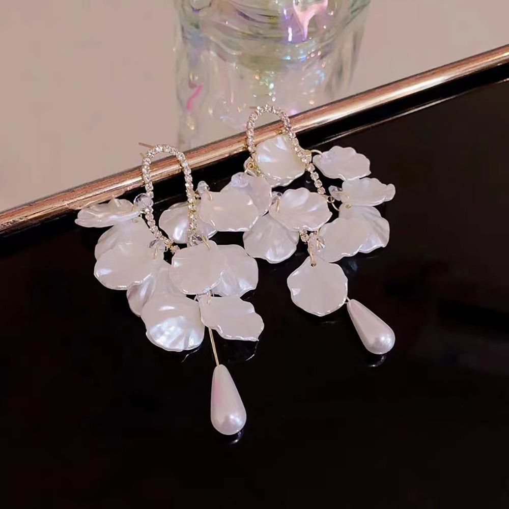 Leaf Shaped Drop Earrings