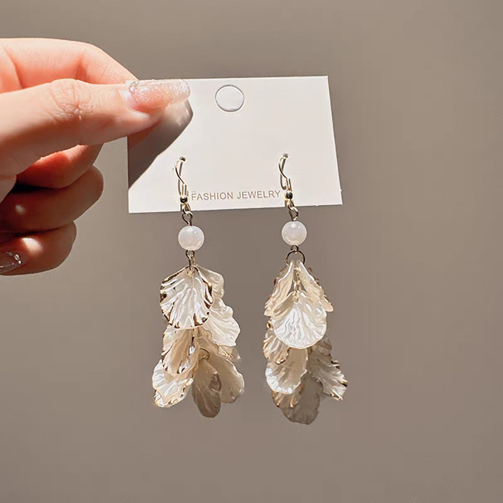 Leaf Shaped Drop Earrings