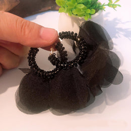 Floral Half Hoop Earrings