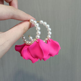 Leaf Shaped Half Hoop Earrings