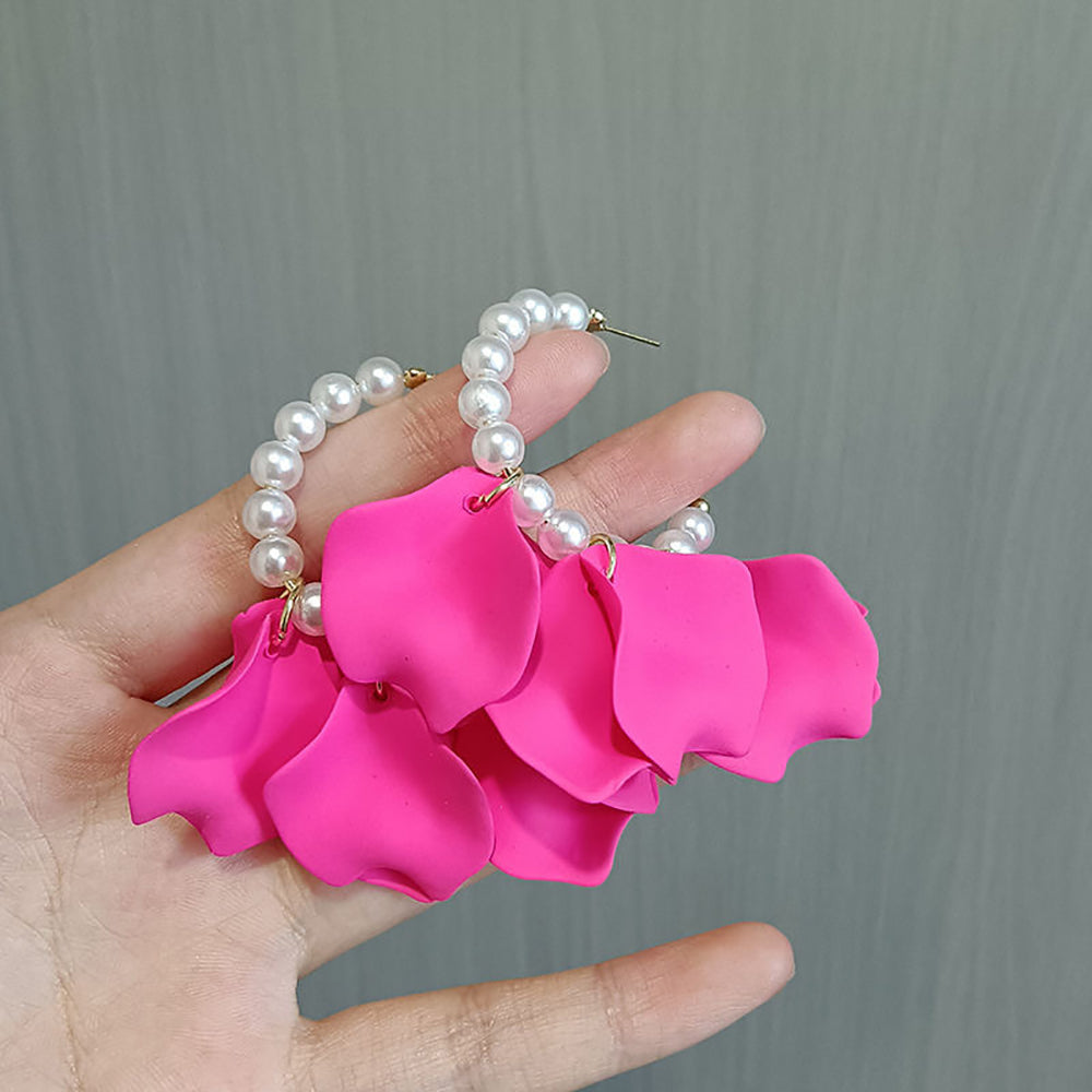 Leaf Shaped Half Hoop Earrings