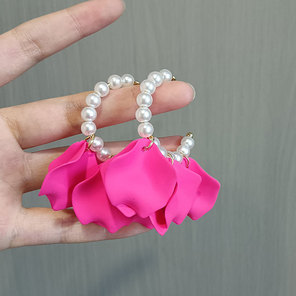 Leaf Shaped Half Hoop Earrings