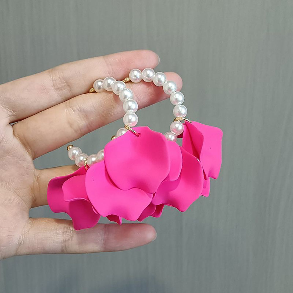 Leaf Shaped Half Hoop Earrings
