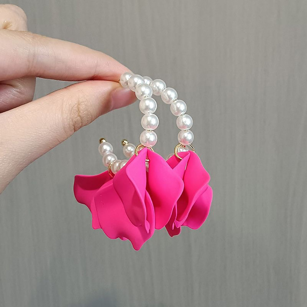 Leaf Shaped Half Hoop Earrings