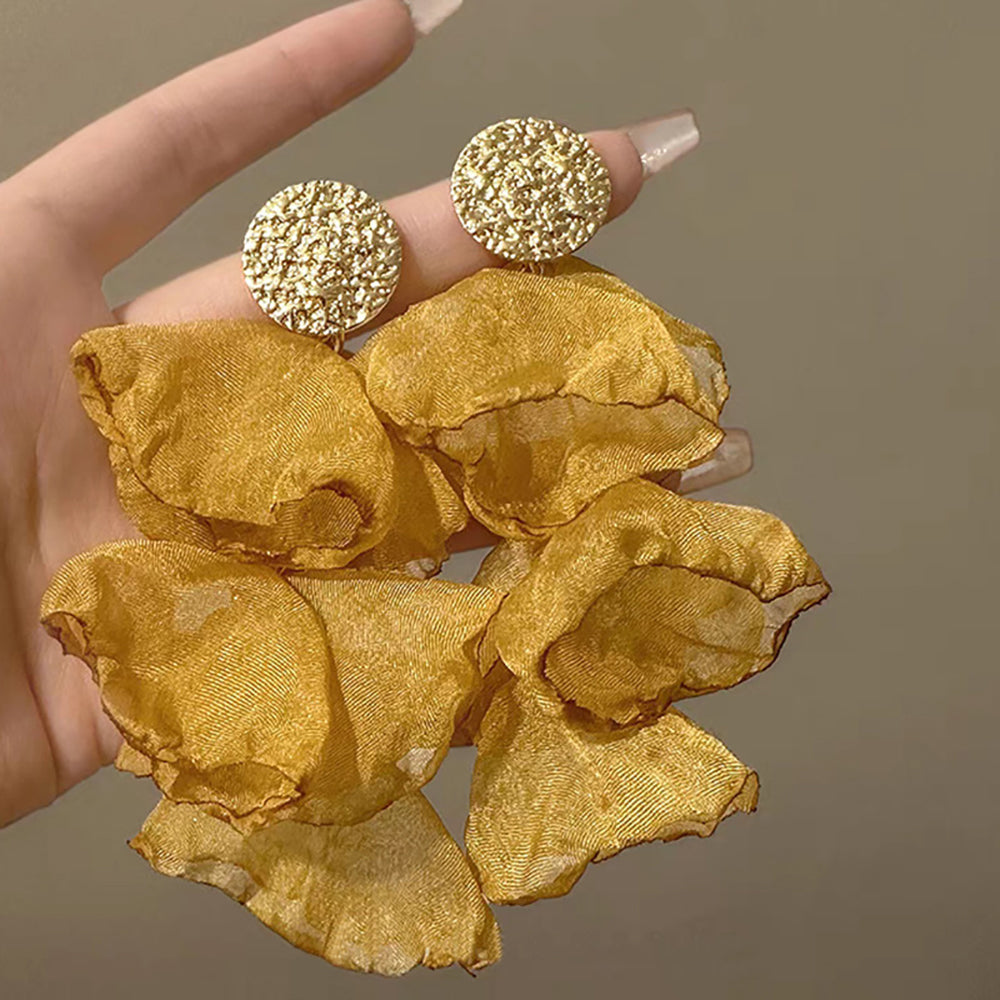 Leaf Shaped Drop Earrings
