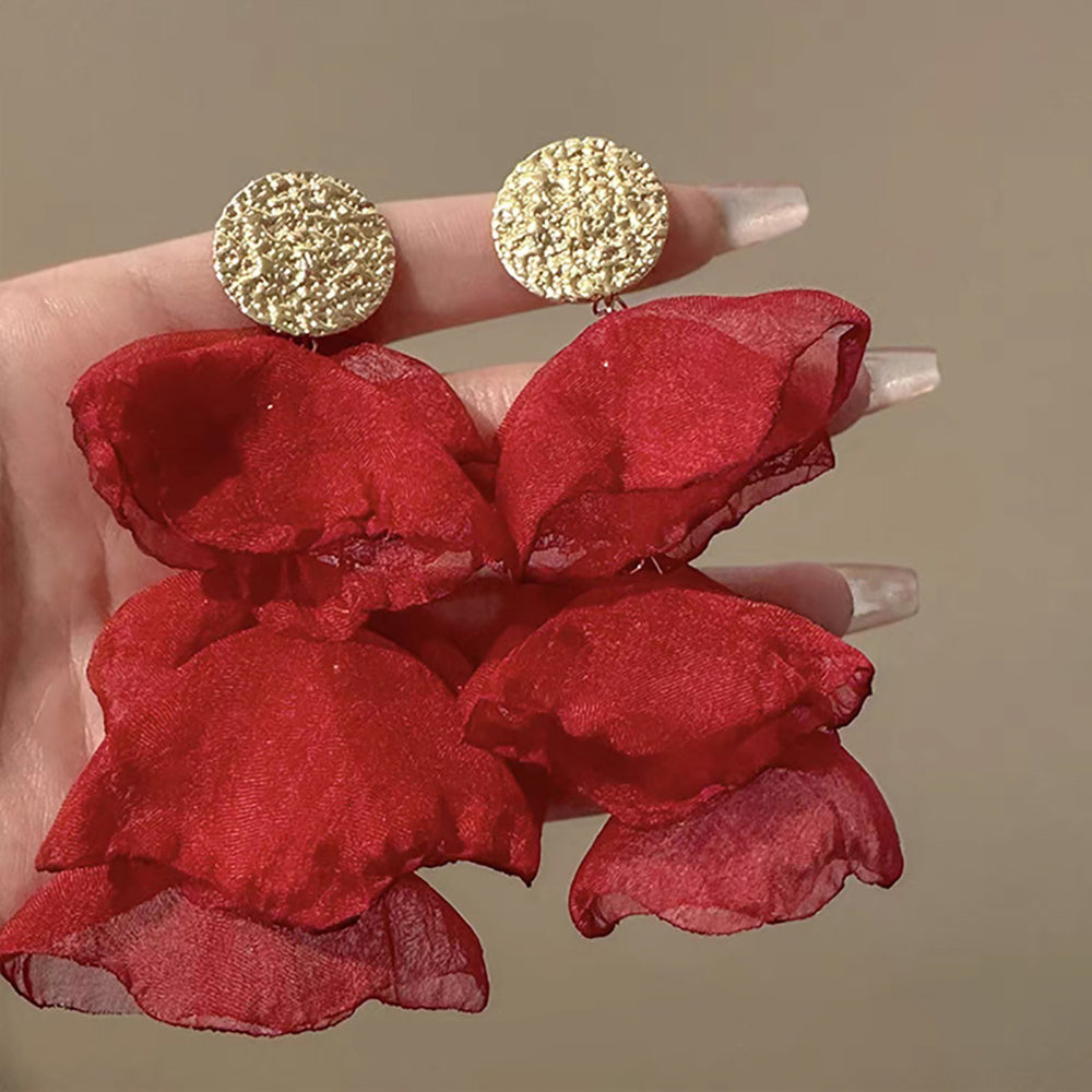 Leaf Shaped Drop Earrings
