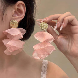 Leaf Shaped Drop Earrings