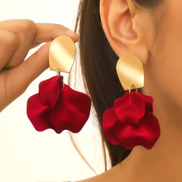 Leaf Shaped Drop Earrings