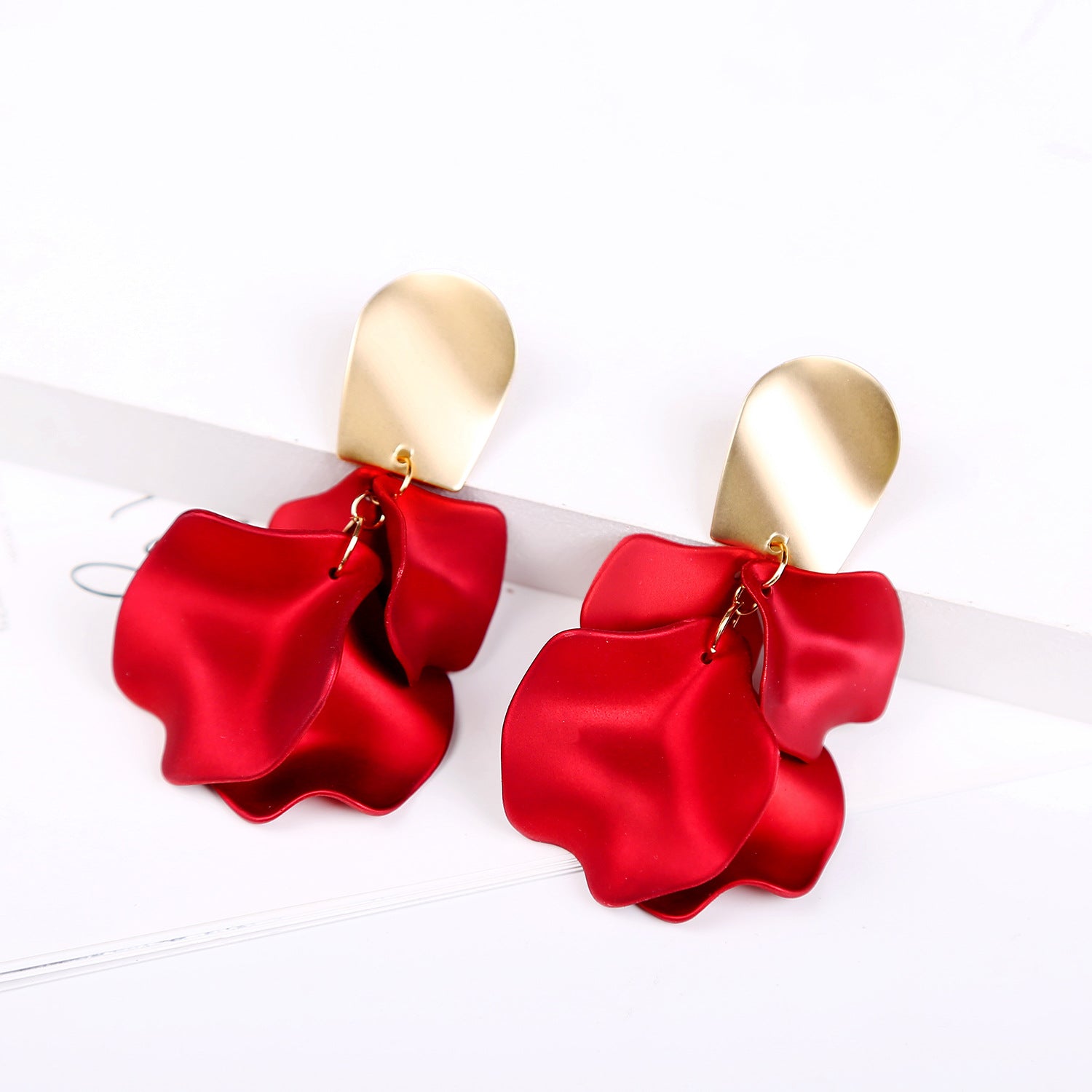 Leaf Shaped Drop Earrings