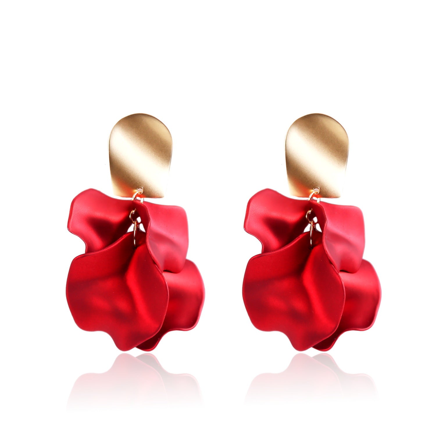 Leaf Shaped Drop Earrings