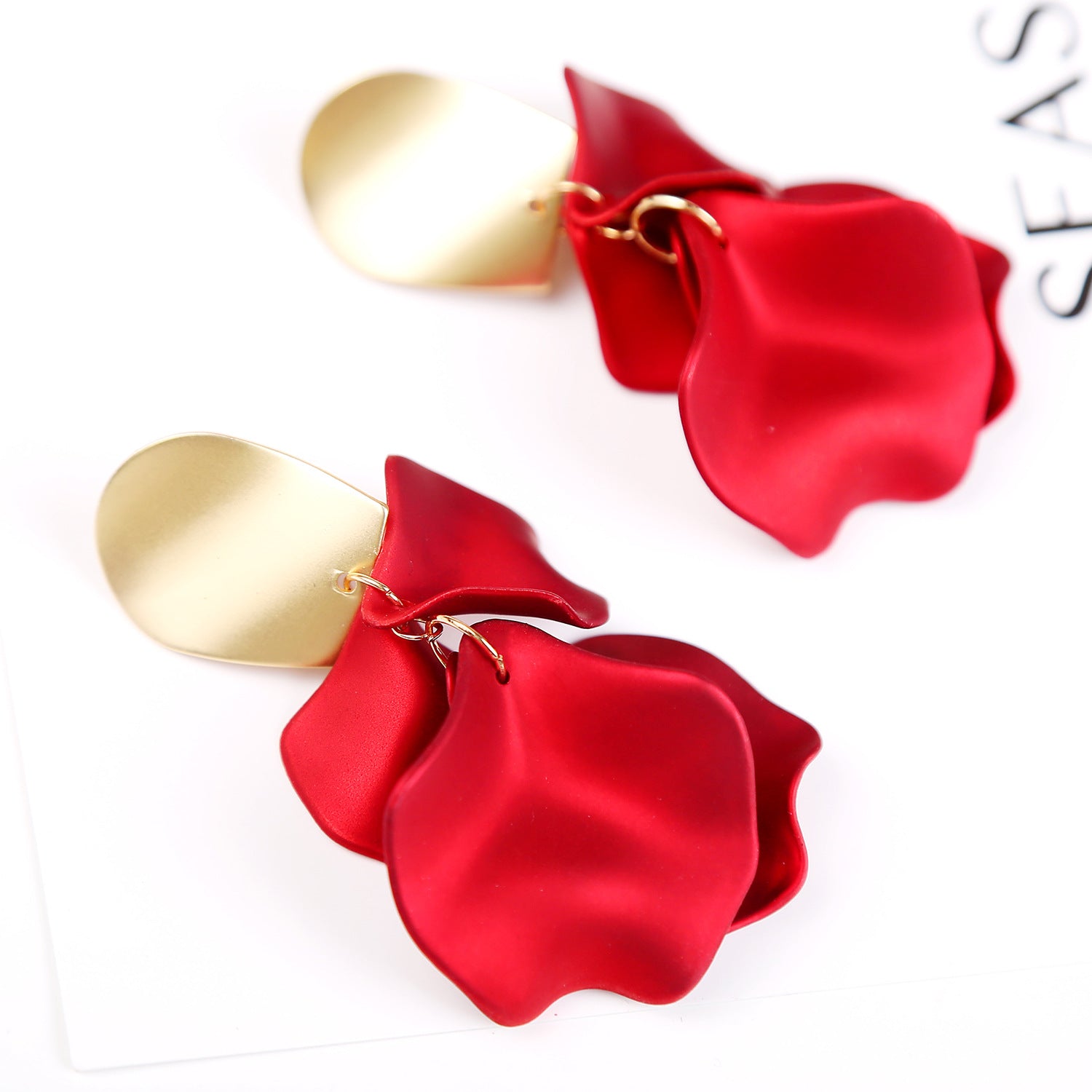 Leaf Shaped Drop Earrings