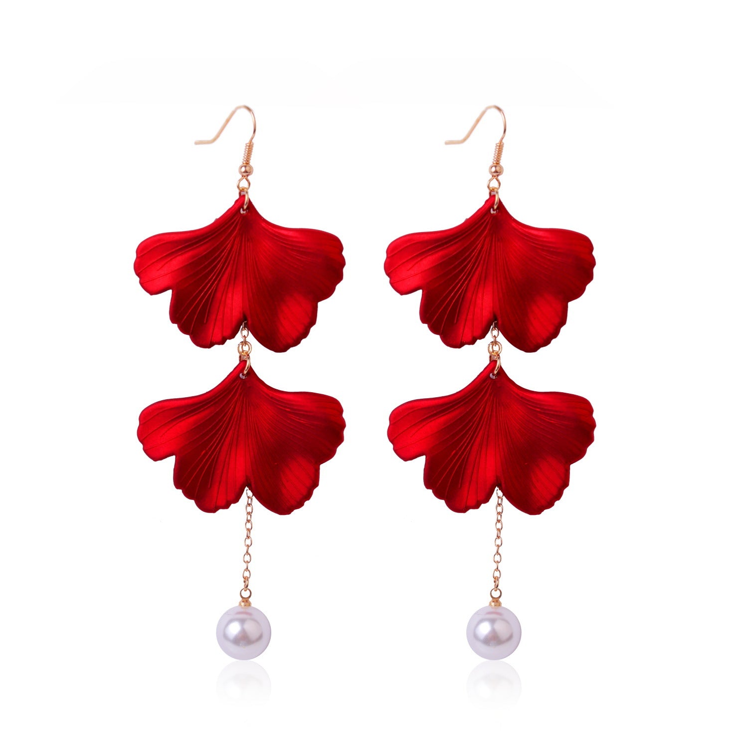 Leaf Shaped Drop Earrings