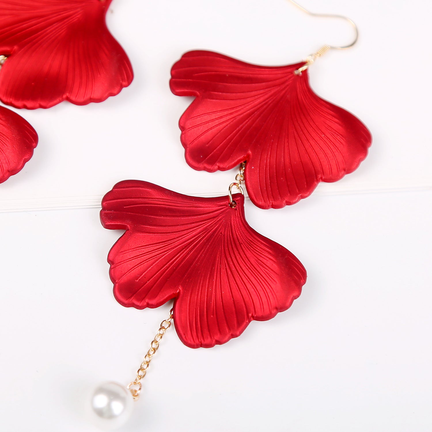 Leaf Shaped Drop Earrings