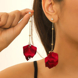 Leaf Shaped Drop Earrings