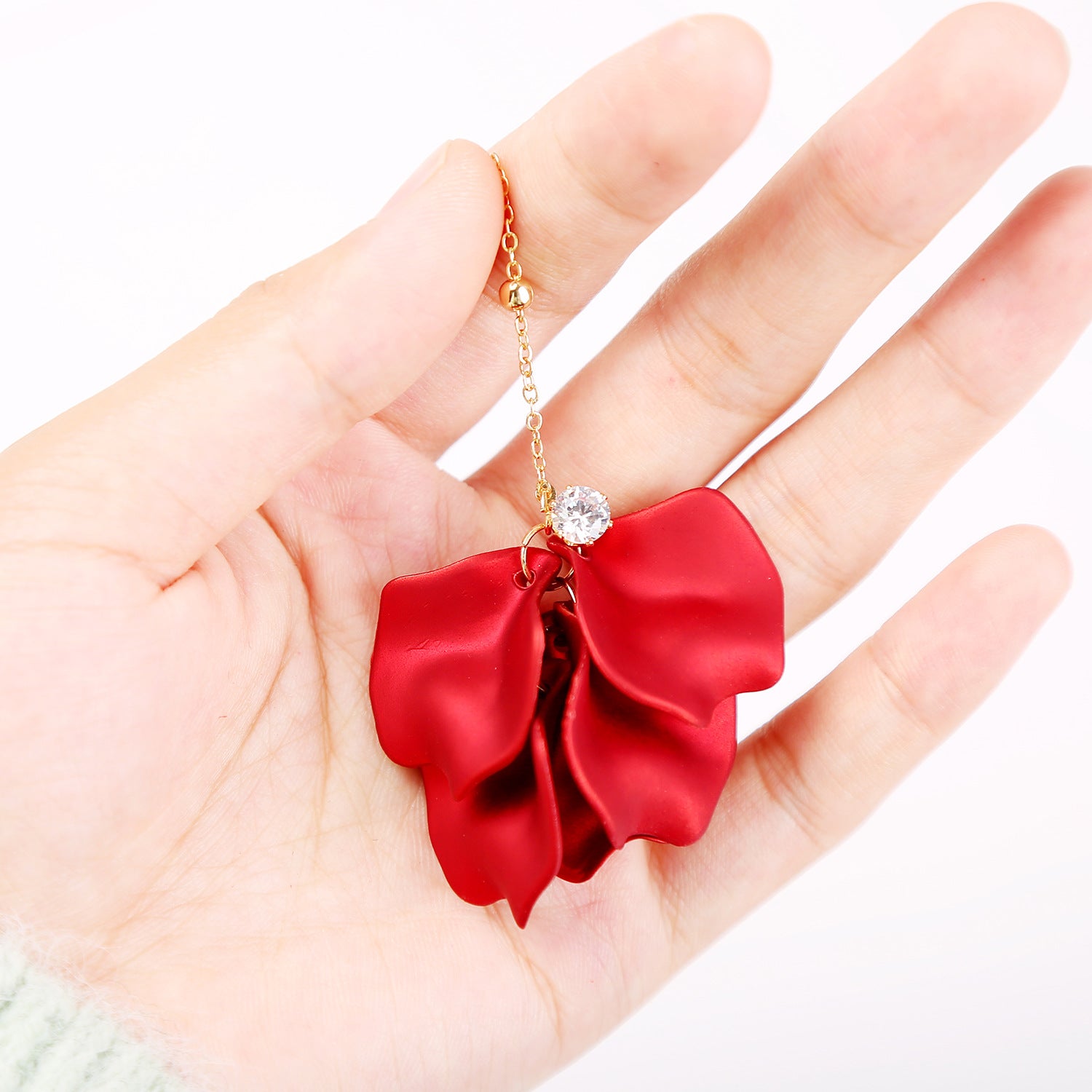 Leaf Shaped Drop Earrings