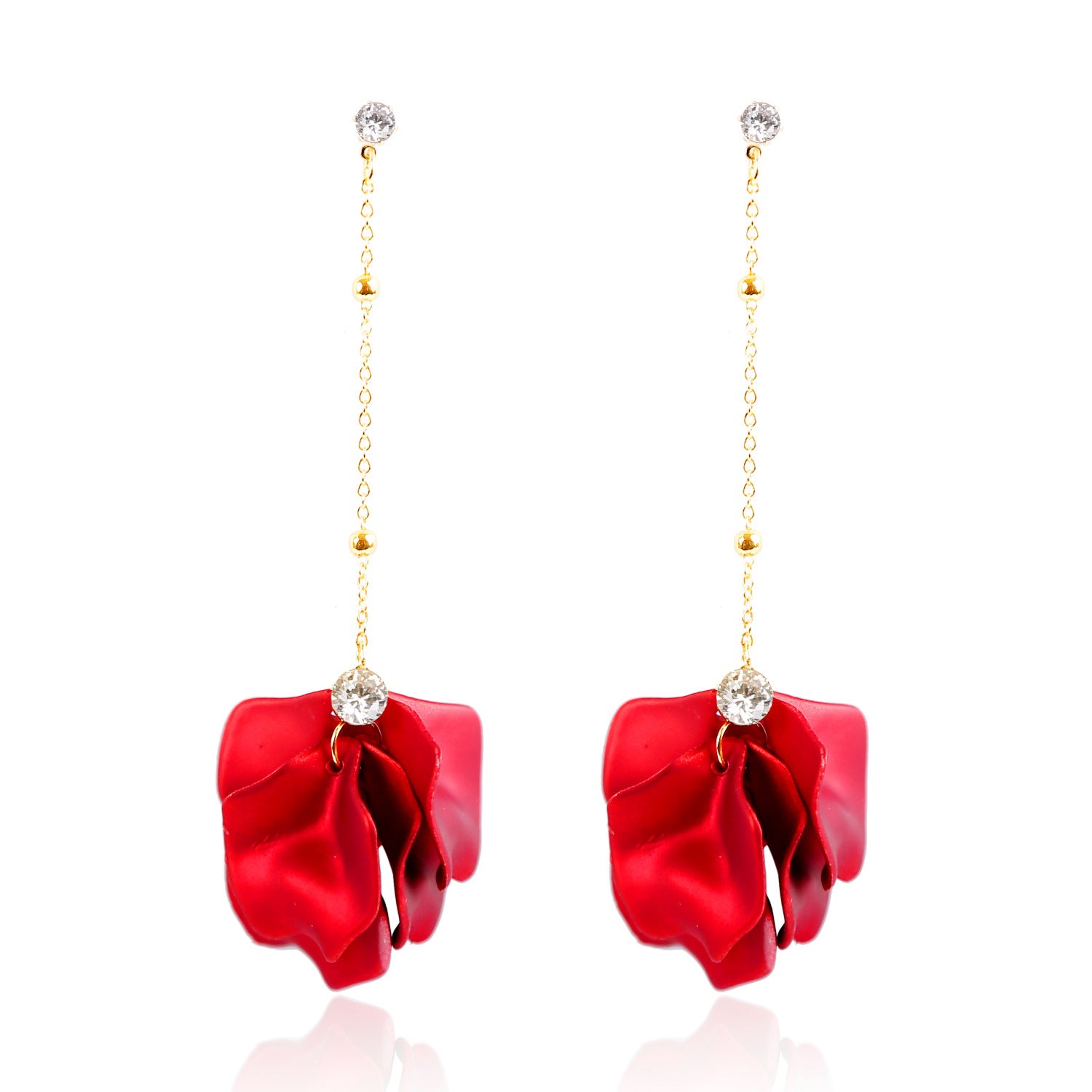 Leaf Shaped Drop Earrings