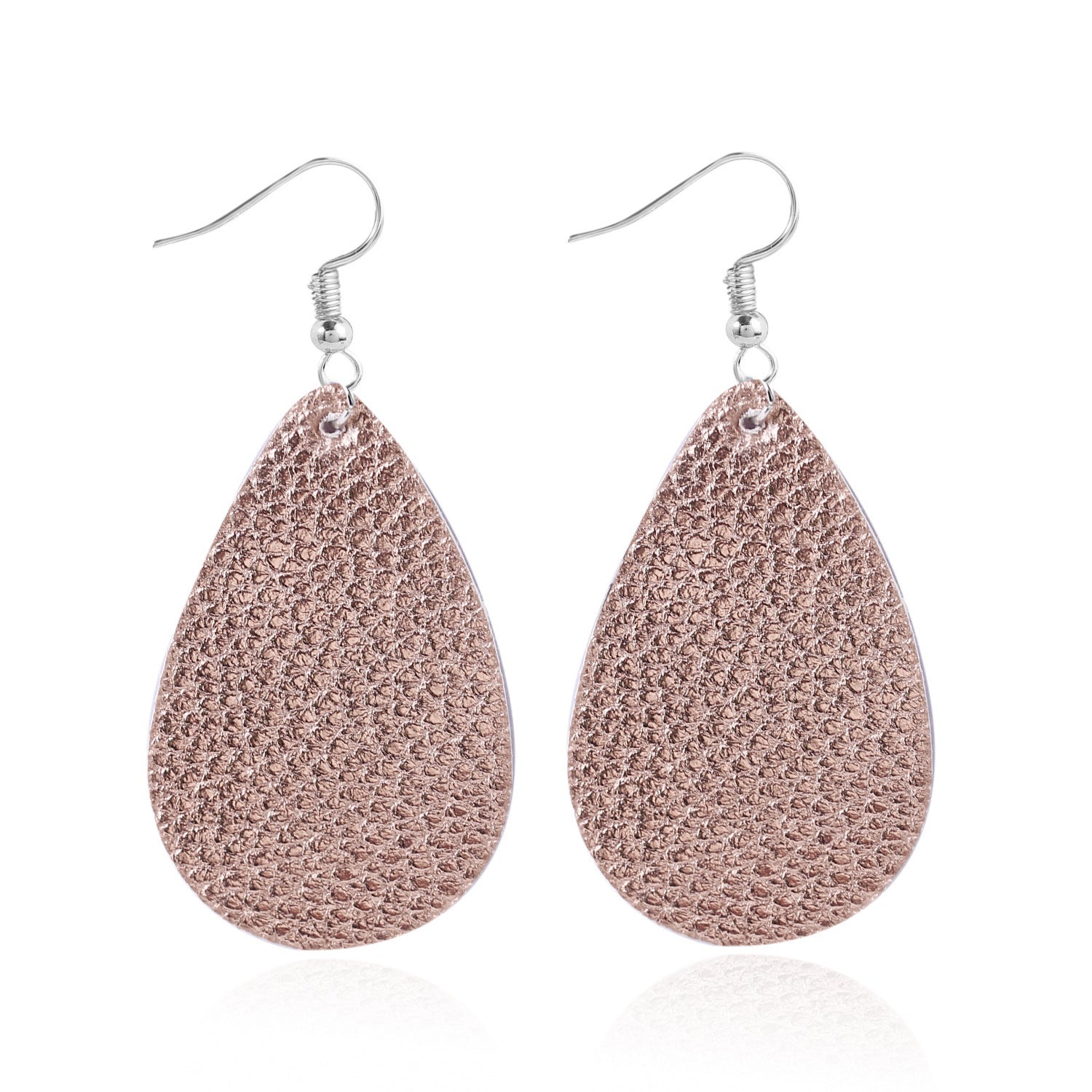 Silver-Plated Oval Shape Drop Earrings