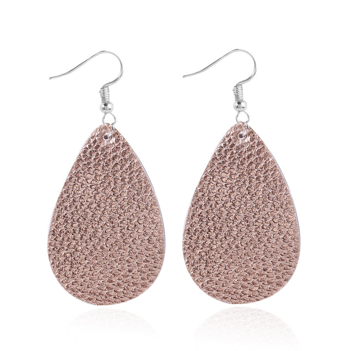 Silver-Plated Oval Shape Drop Earrings