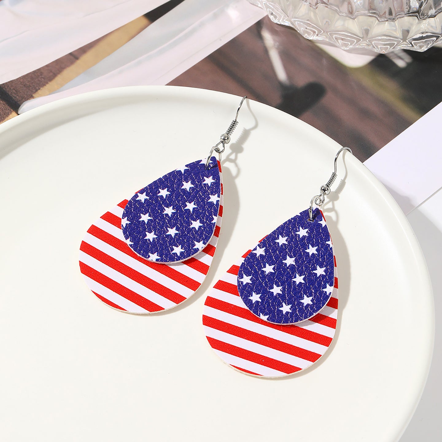 Silver-Plated Oval Hoop Earrings