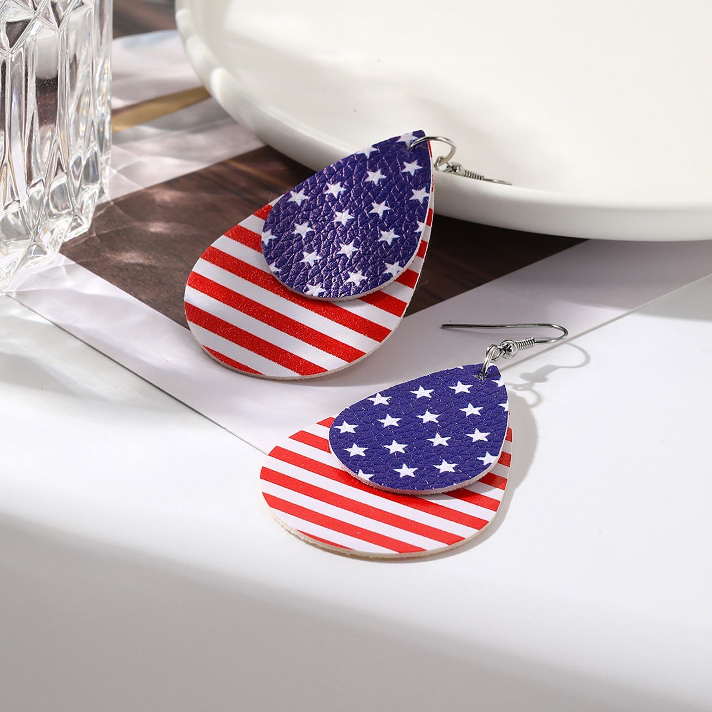 Silver-Plated Oval Hoop Earrings