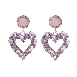 Heart Shaped Drop Earrings