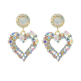 Heart Shaped Drop Earrings