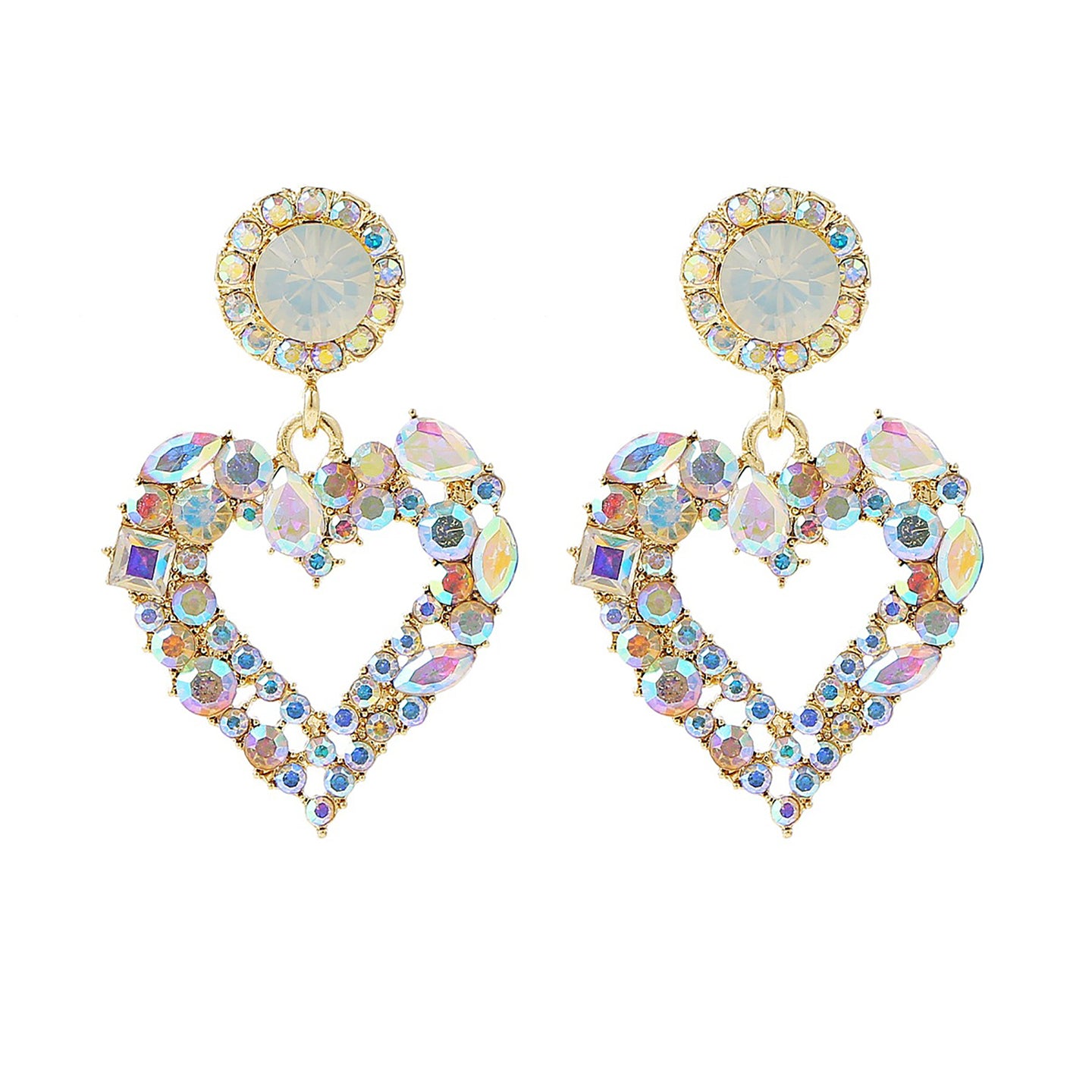 Heart Shaped Drop Earrings