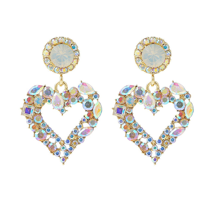 Heart Shaped Drop Earrings