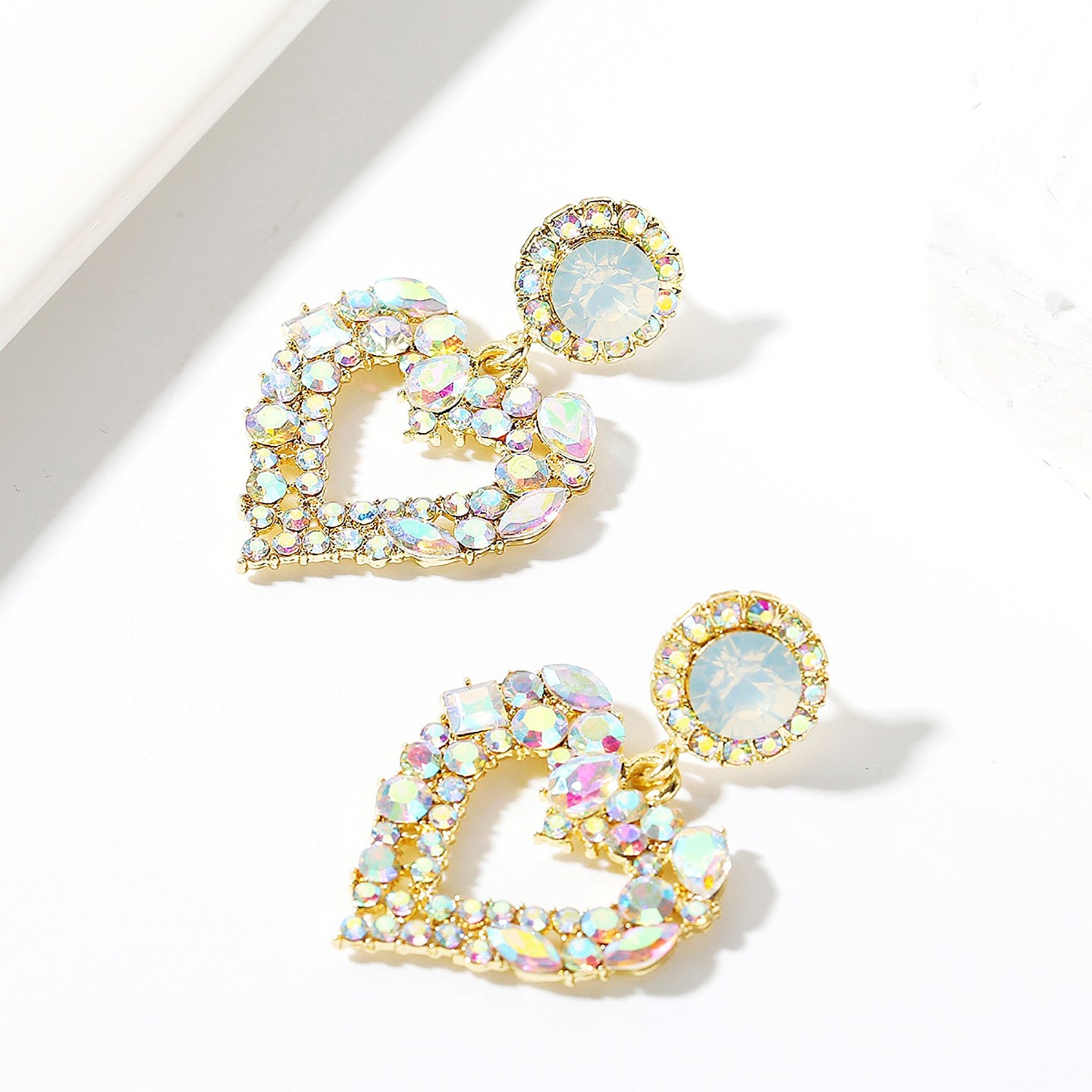 Heart Shaped Drop Earrings