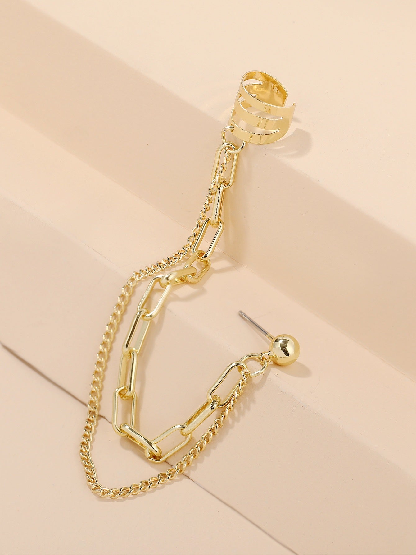 Gold Plated Contemporary Ear Cuff