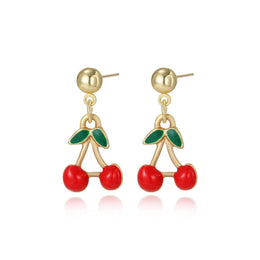 Gold Plated Contemporary Drop Earrings