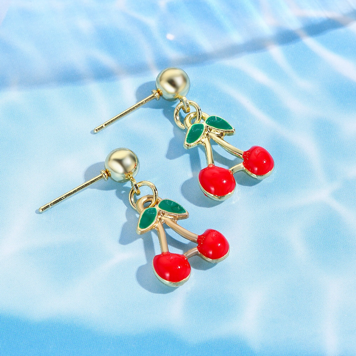 Gold Plated Contemporary Drop Earrings